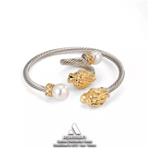 دستبند و انگشتر دیوید یورمن طرح شیر Bracelet &amp  Ring Set SG1