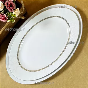 دیس تک چینی زرین طرح هدیه طلایی درجه یک ( یک عدد ) 