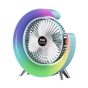 پنکه رومیزی مدل چراغ دار Colorful - آبی