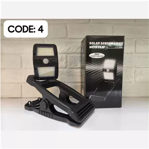 چراغ شارژی سولار گیره دار