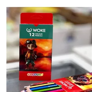 مداد رنگی 12 رنگ شش گوش ووک woke