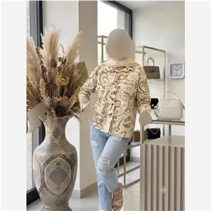 شومیز زنانه کراش نگیندار فری سایز مناسب سایز 40 تا 46