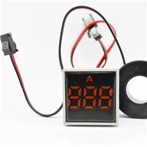 آمپرمتر چراغ سیگنالی AC100A قرمز مربعی مدل AD101-22AMS
