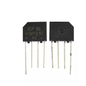 پل دیود 1000V2A تخت شانه ای KBP210