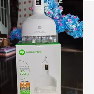  لامپ شارژی کمپینگ 38 وات دی پی DP-7857 چراغ روشنایی اضطراری آویزی 7813c