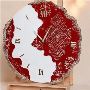 ساعت دست ساز رزینی طرح فرش