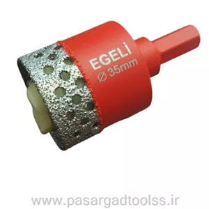گردبر سنگ و سرامیک پرسلان سر دریلی سایز 35 ایگلی قرمز (EGELI)
