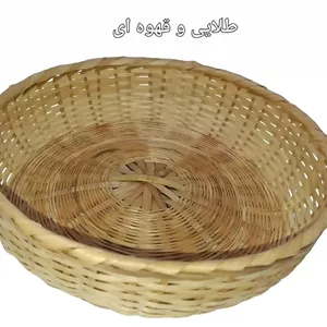 سبد حصیری بامبو بافت زنجیره ای بزرگ کد142