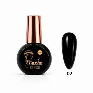 لاک ژل مشکی 30 میل تتیس Tetis - کد 2