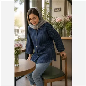 شومیز مانتویی مراکشی دیپلمات درجه یک فری سایز 38 تا 50