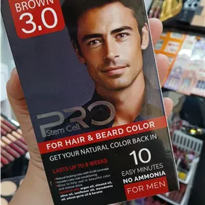 کیت رنگ مو و ریش مردانه استم سل شماره 3 رنگ موی مردانه استم سل 50 میلی لیتر Stemcell Hair And Beard Color For Men 5...