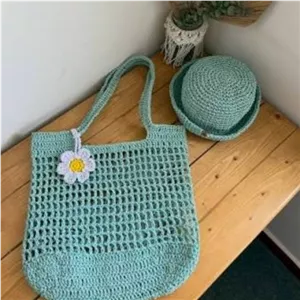 کلاه و کیف پنجره ای ساحلی رافیا