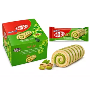 کیک رولی نیلی کیت دبی با کرم پسته 24عدد 50گرمی عددی