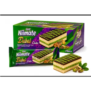 کیک اسفنجی ساده و کاکائویی با کرم طعم پسته 24عددی نیلیتو