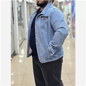 کت جین مردانه سایز بزرگ پارچه ترک بدون کش در رنگبندی متنوع سایز XL تا 4XL