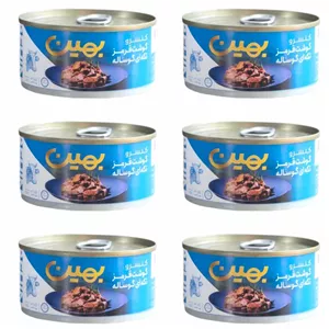 کنسرو گوشت قرمز تکه ای گوساله بهین - 180 گرم بسته 6 عددی