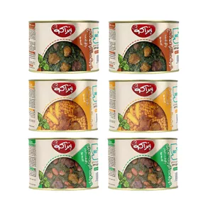 کنسرو قورمه سبزی و قیمه و آلو اسفناج پتراکو - 500 گرم مجموعه 6 عددی