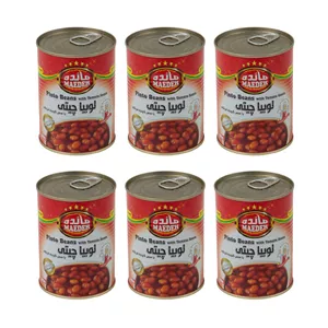 کنسرو لوبیا چیتی با سس گوجه فرنگی مائده - 380 گرم مجموعه 6