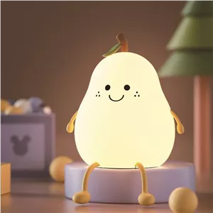 چراغ خواب سیلیکونی فانتزی گلابی - لمسی و قابل شارژ Fantasy silicon night light Pears model (touch and rechargeable)