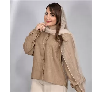 شومیز شاین دار تک جیب 4560058