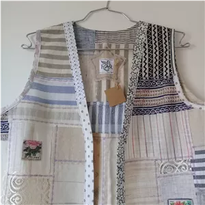 وست جلوباز نخی (برند فَر) وست دخترانه جلیقه فانتزی لباس تابستانی