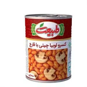 کنسرو لوبیا جیتی با قارچ طبیعت 12 عددی 