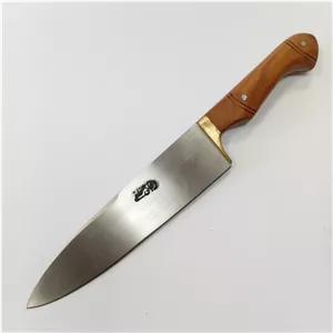 چاقوی قصابی فولادی دسته چوب استاد خلفی زنجان