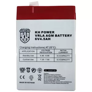 باتری ماشین شارژی 6v4.5ahآمپر کا اچ پاور 
