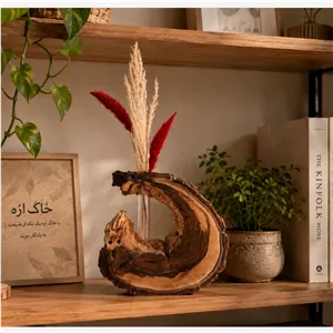 گلدان چوبی تزئینی روستیک