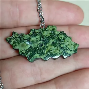 گردنی نقشه ایران سنگ سرپانتین .کاملاهنردست
