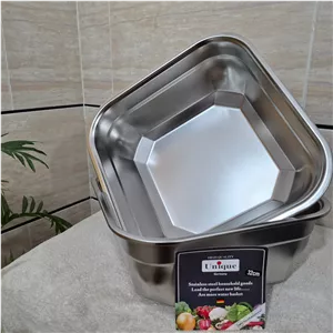لگن استیل مربعی سایز 32 سانتی آلمان
