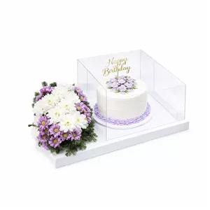 جعبه طلقی کیک و گل سایز 26 در 37 سانت