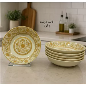 نعلبکی چینی کاپریس قالب درشت کد 105 بسته 6 عددی ارسال رایگان