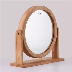 آینه رومیزی اطلس مدل نهال طرح چوب کد 2121