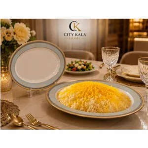 دیس برنج ملامین طرح دار مدل رویال