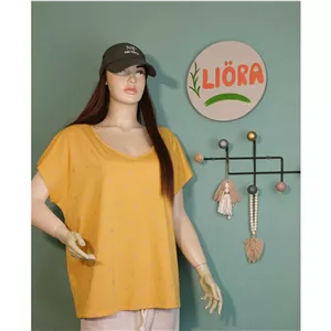 تیشرت یقه هفت enextenco نخ پنبه سایز ایکس لارج