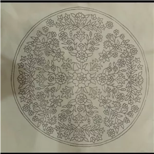 پته خام سفید. طرح ترنج 50 50 