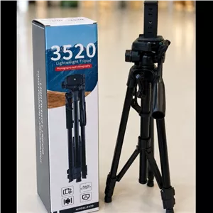سه پایه نگهدارنده موبایل و دوربین حرفه ای مدل TRIPOD-3520 همراه کیف و هولدر موبایلی