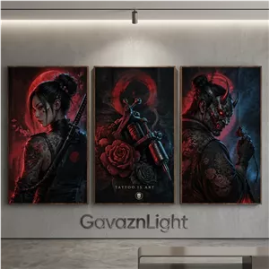 تابلو سه تکه Samurai