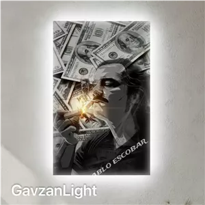 تابلو بک لایت دلار سبز