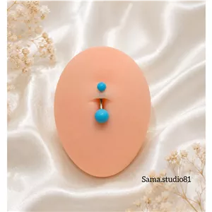 پیرسینگ آبی استیل