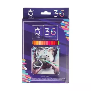 مداد رنگی 36 رنگ جعبه مقوایی ام کیو mq