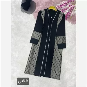 مانتو مزونی صدف کرپ مازراتی خرجکار تافته طلایی