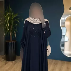 عبا مشکی زنانه کرپ الیزه مدل نیلا فری سایز