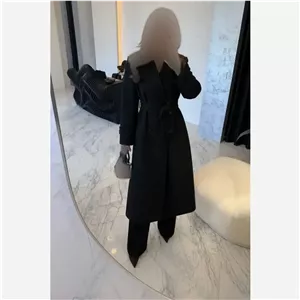 کت بلند زنانه مدل صبا جنس فاستونی پلاس رنگ مشکی سایز فری سایز 40 تا 48