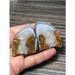 سنگ توپی عقیق برش خورده زیبا کد 7781