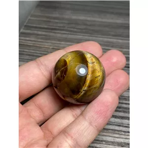 گوی سنگ طبیعی چشم ببر زیبا کد 7829