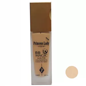 کرم پودر BB مایع spf 15 پرنسس لیدی مدل مجیک شماره 102 مناسب انواع پوست حجم 46 میلی لیتر 
