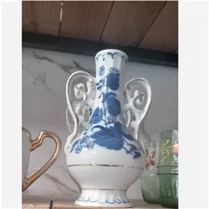 یک جفت گلدان روسی قلم آبی نایاب پسکرایه