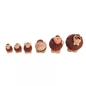 دکوری مدل خانواده گوسفندان مجموعه 6 عددی